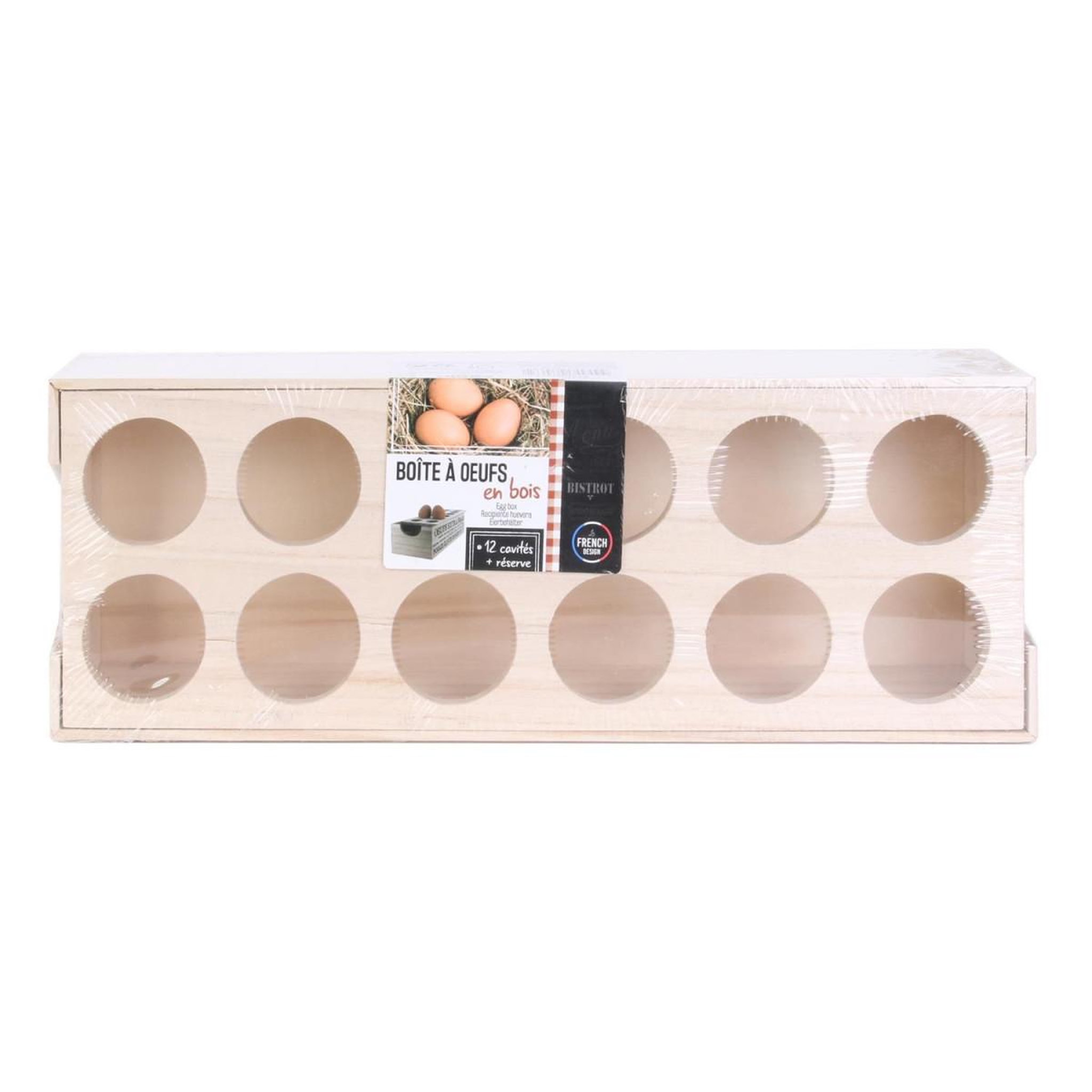 Voir la diapositive 4 : COOK CONCEPT Boîte à oeufs  12 compartiments  31cm naturel