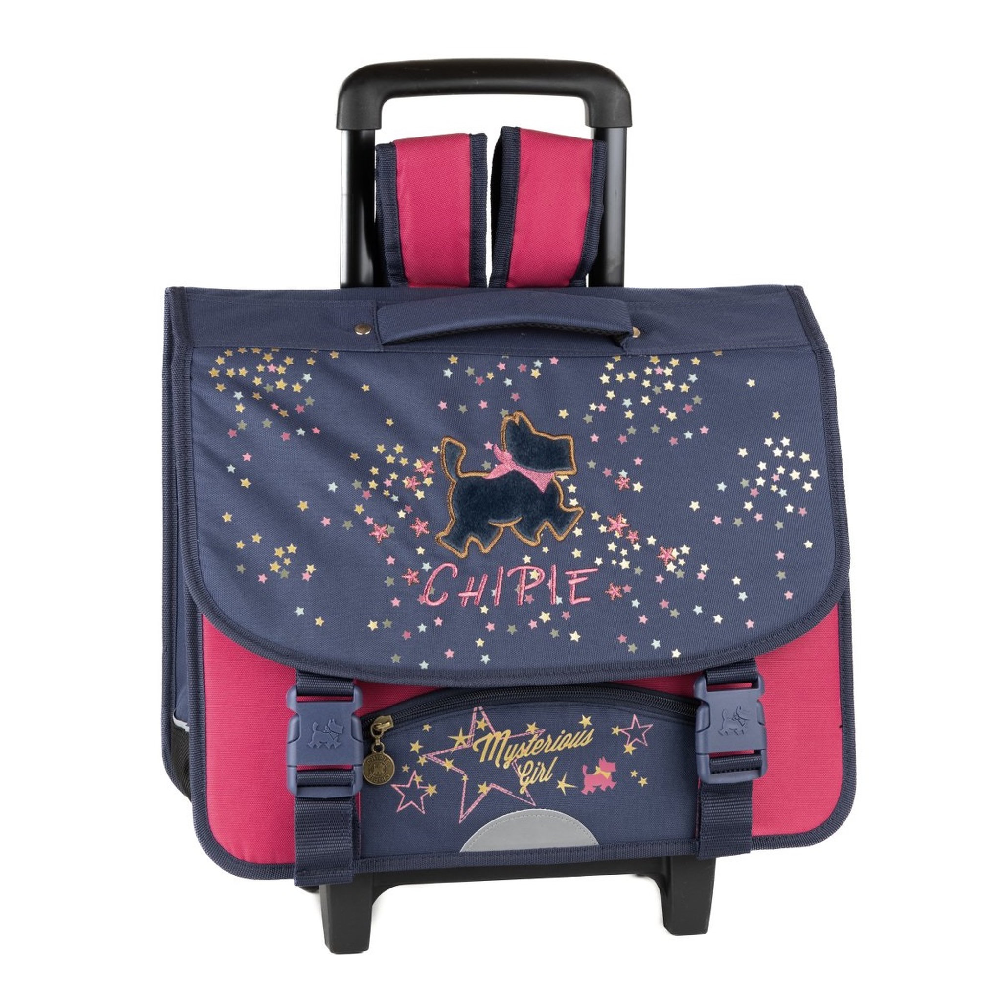 CHIPIE Cartable à roulettes 41 cm bleu et rose Mysterious Girl