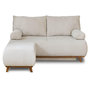Voir la diapositive 1 : BEST MOBILIER Cristal - canapé 3 places - convertible avec coffre et pouf - en velours texturé