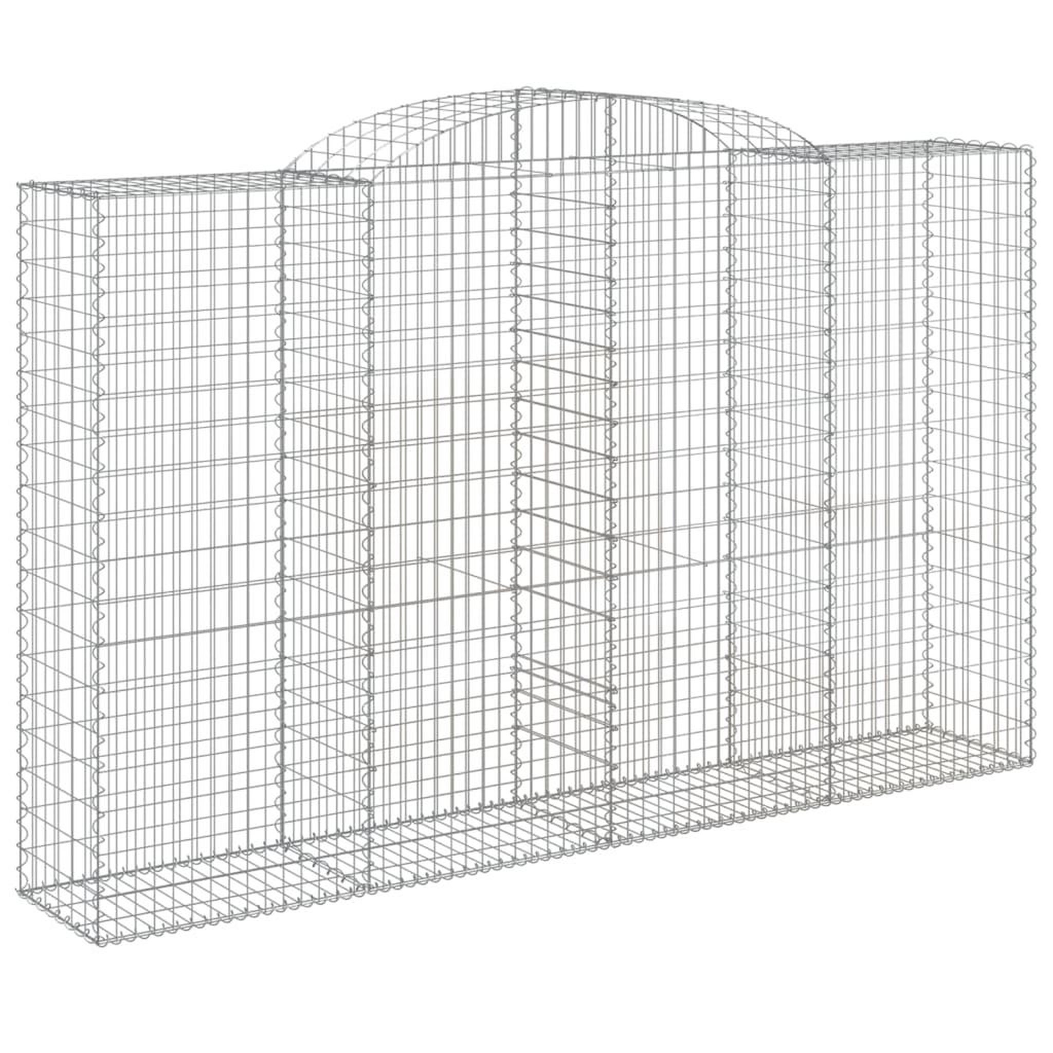 Voir la diapositive 3 : VIDAXL Paniers a gabions arques 5 pcs 300x50x180/200 cm fer galvanise