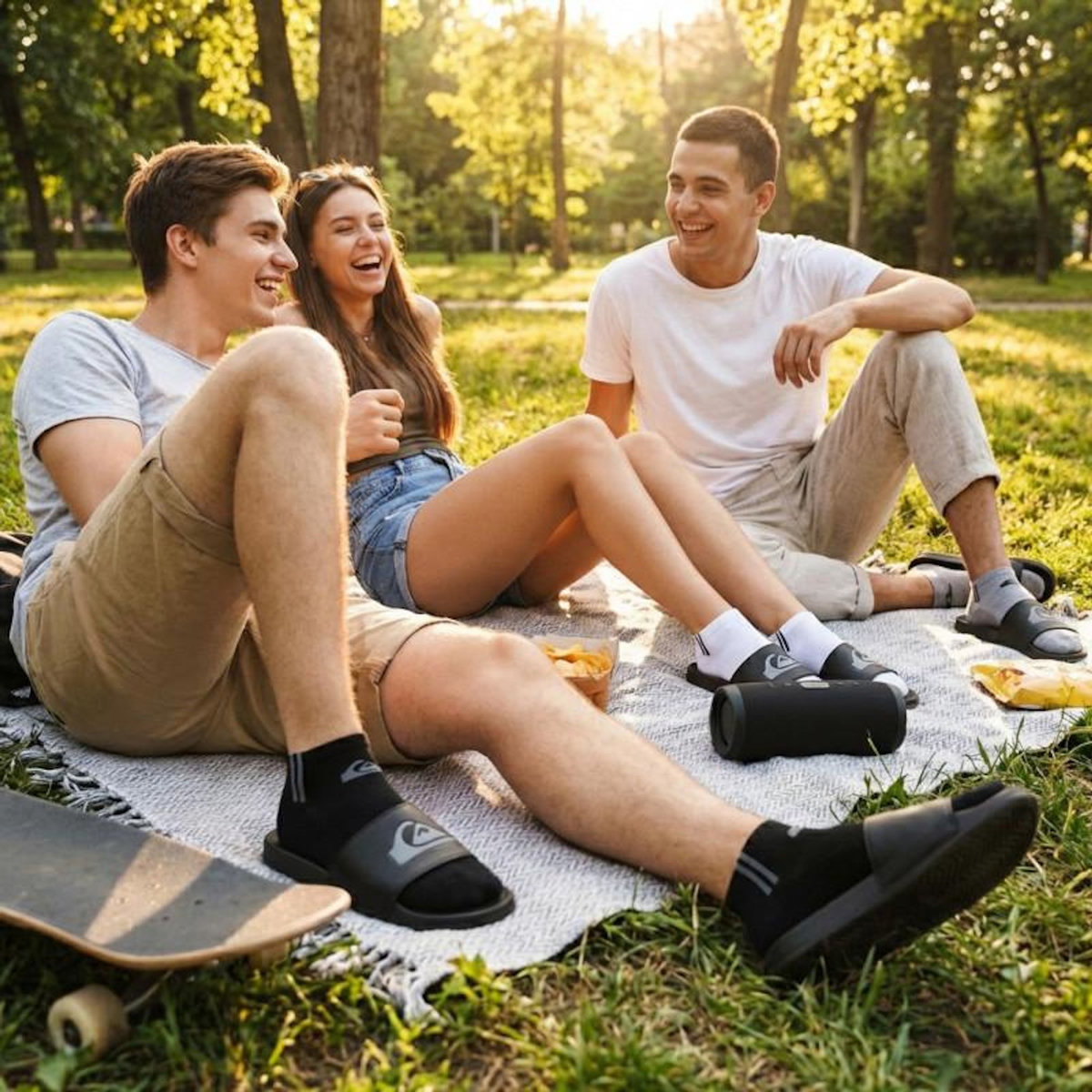 QUIKSILVER Quiksilver Pack de Chaussettes Homme SNEAKER– Lot 6 Paires Sport