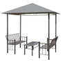 Voir la diapositive 2 : VIDAXL Chapiteau de jardin avec table et bancs 2,5x1,5x2,4m Anthracite
