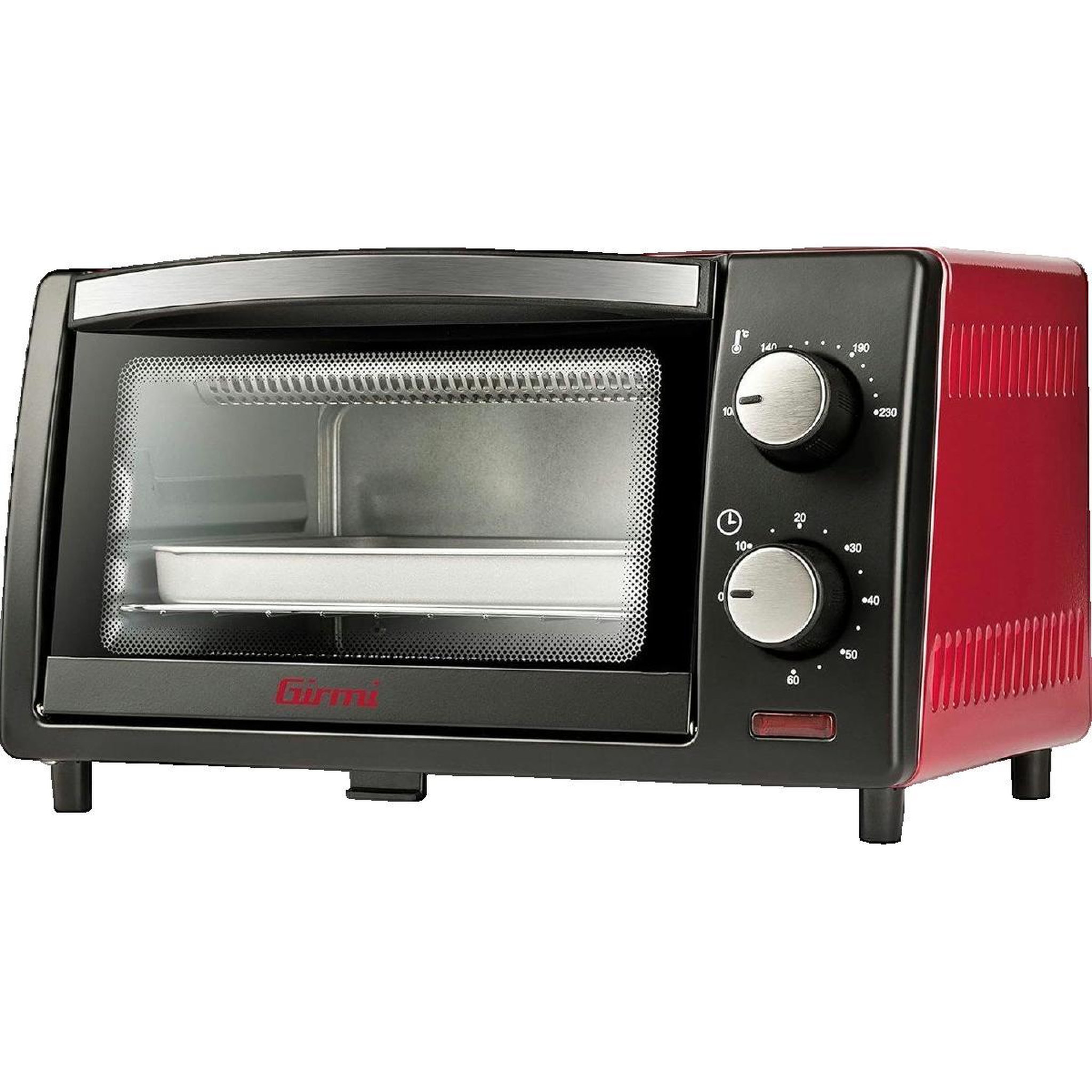Voir la diapositive 1 : GIRMI Mini four Girmi FE1000 Noir et Rouge