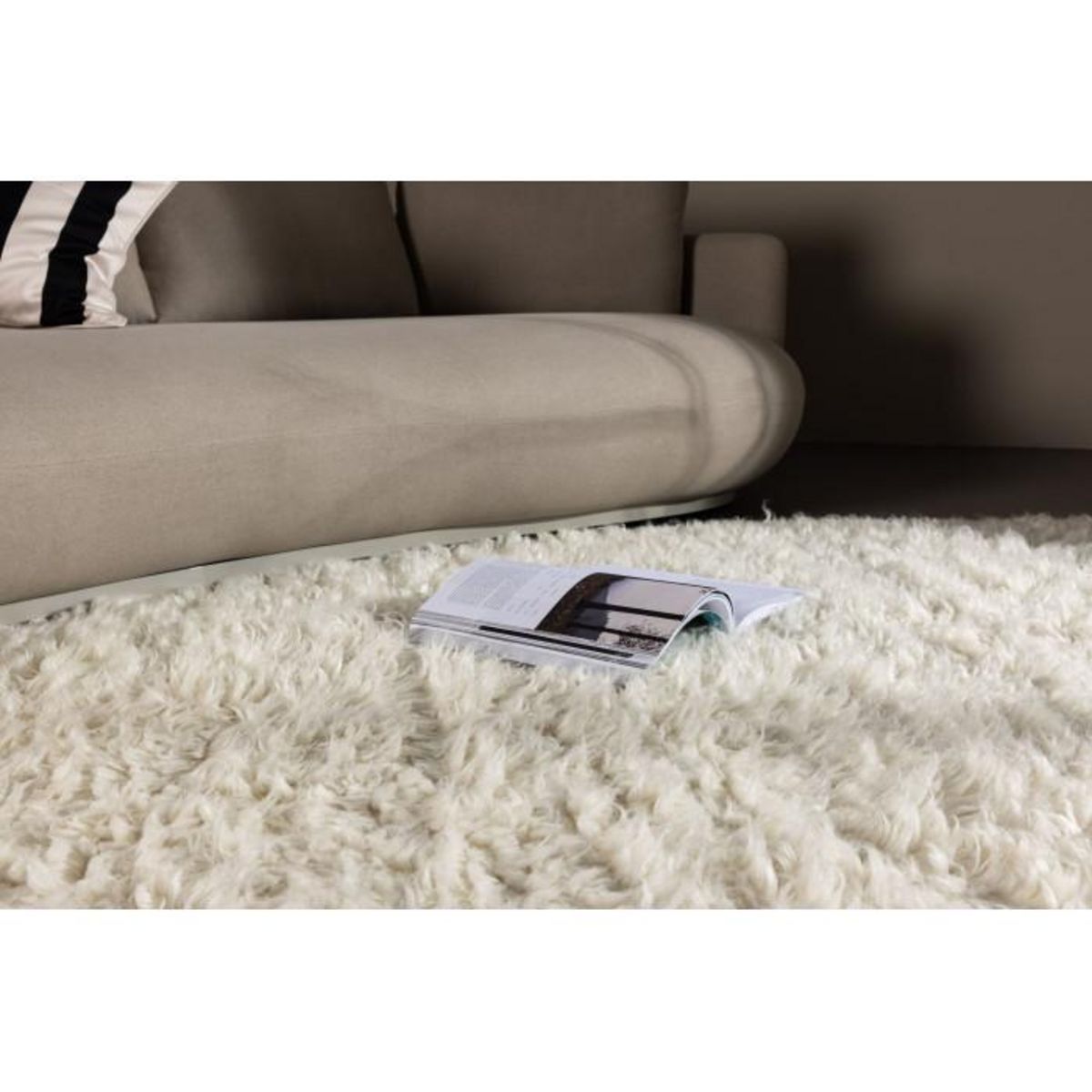 Paris Prix Tapis Déco en Laine  Leiko  200x300cm Blanc