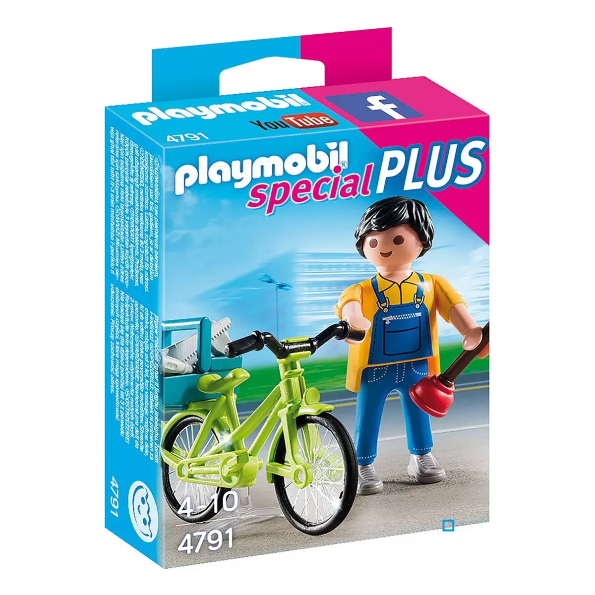 PLAYMOBIL 4791 - Bricoleur avec matériel et vélo