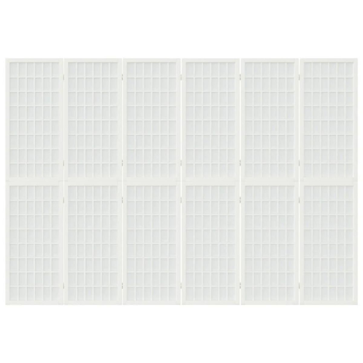 VIDAXL Cloison de separation pliable 6 panneaux 240x170 cm Blanc