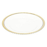 ATMOSPHERA Assiette de Présentation  Manoir d'Hiver  33cm Or