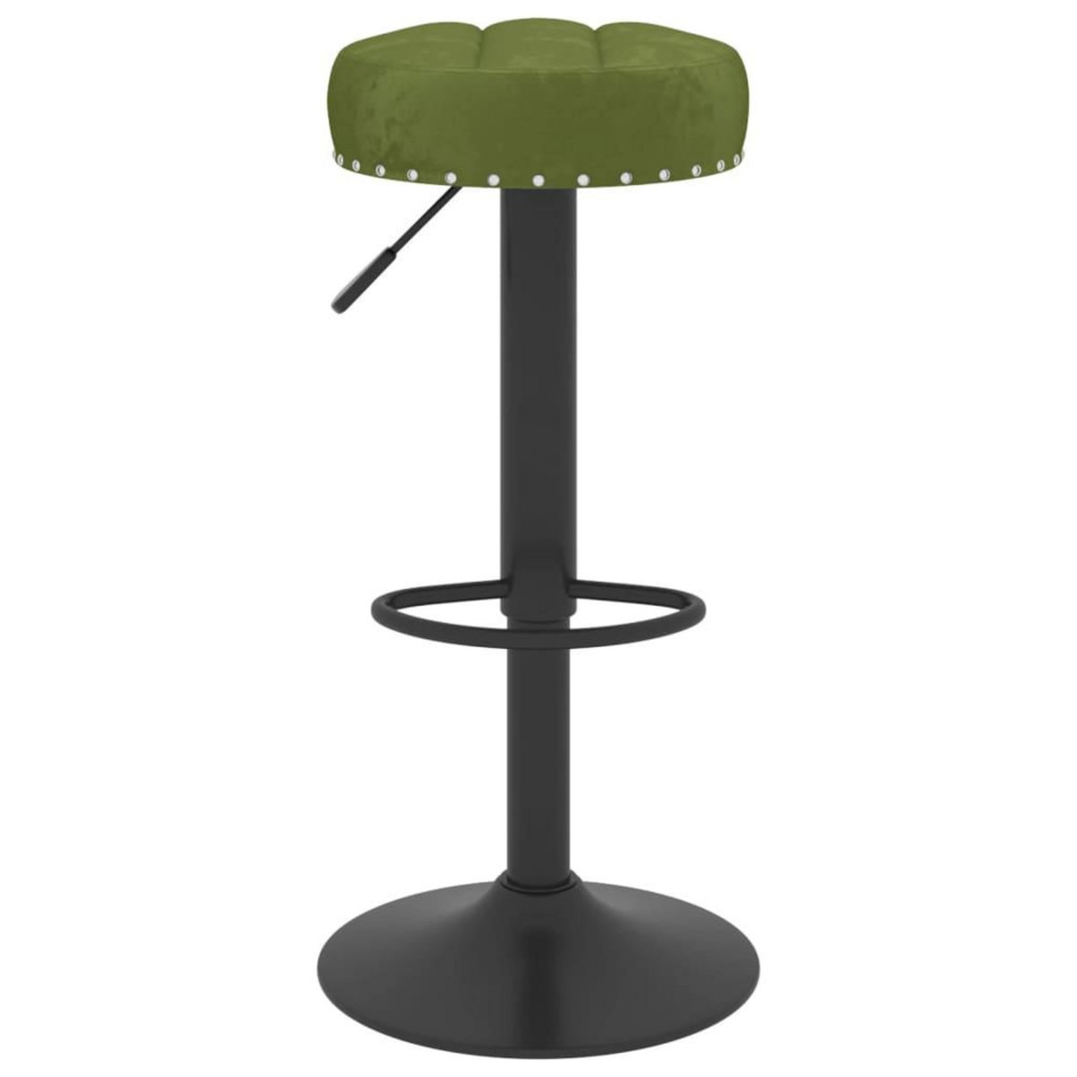 VIDAXL Tabourets de bar lot de 2 vert clair velours