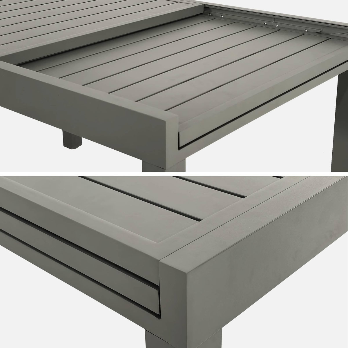 SWEEEK Table de jardin ELORA extensible aluminium, 8 places