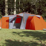 Voir la diapositive 1 : VIDAXL Tente familiale a dome 12 personnes gris et orange impermeable