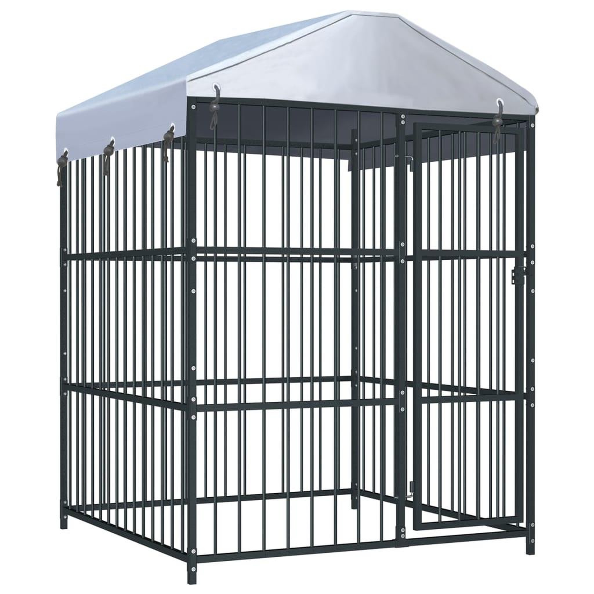 VIDAXL Chenil d'exterieur avec toit pour chiens 150x150x210 cm