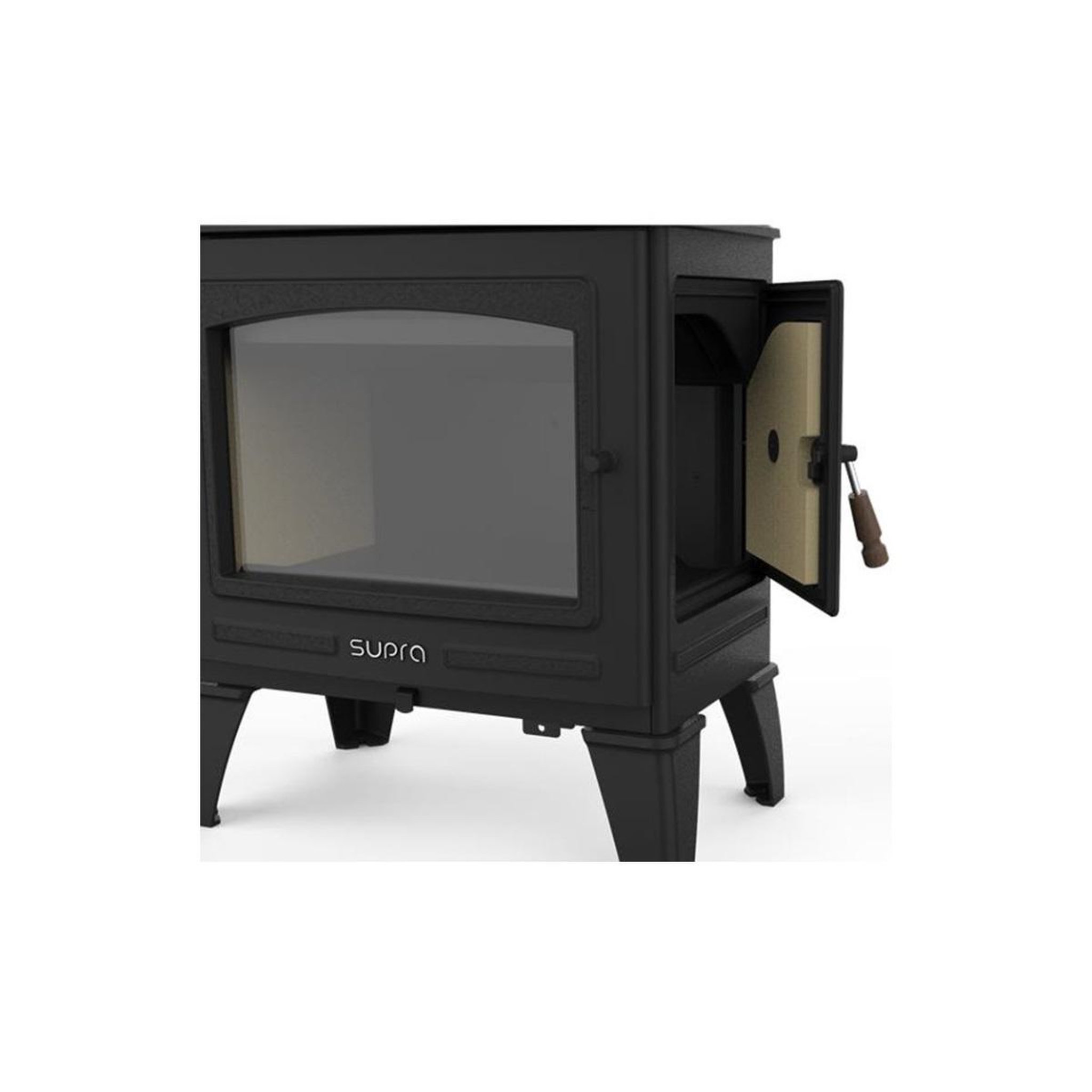 Voir la diapositive 4 : Supra Pôele à bois fonte 8.7kw noir - fr9016300b
