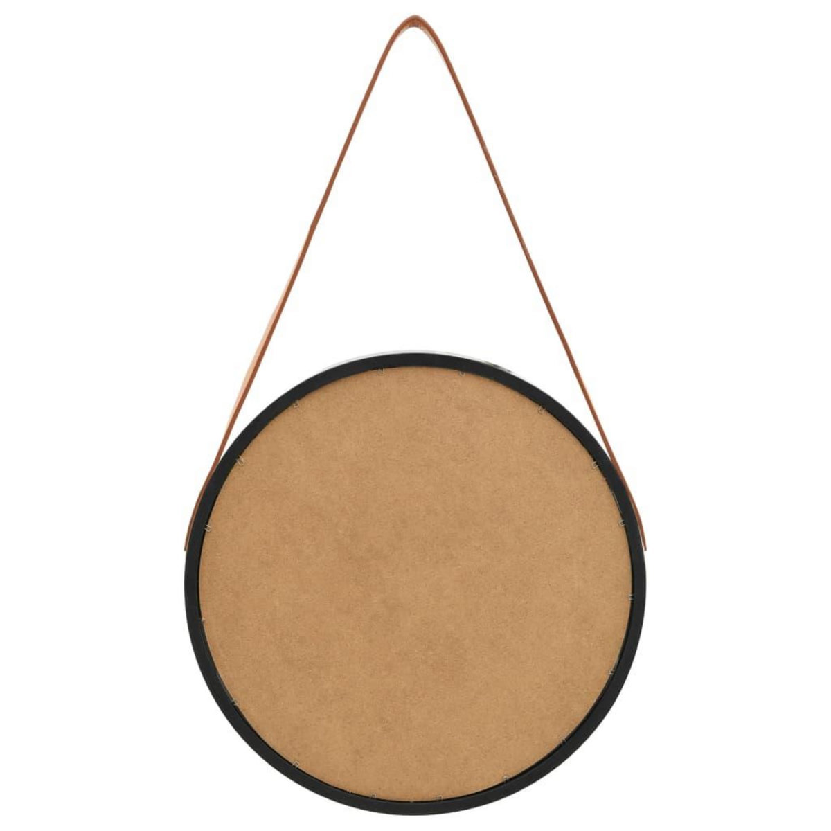 VIDAXL Miroir mural avec sangle 40 cm Noir