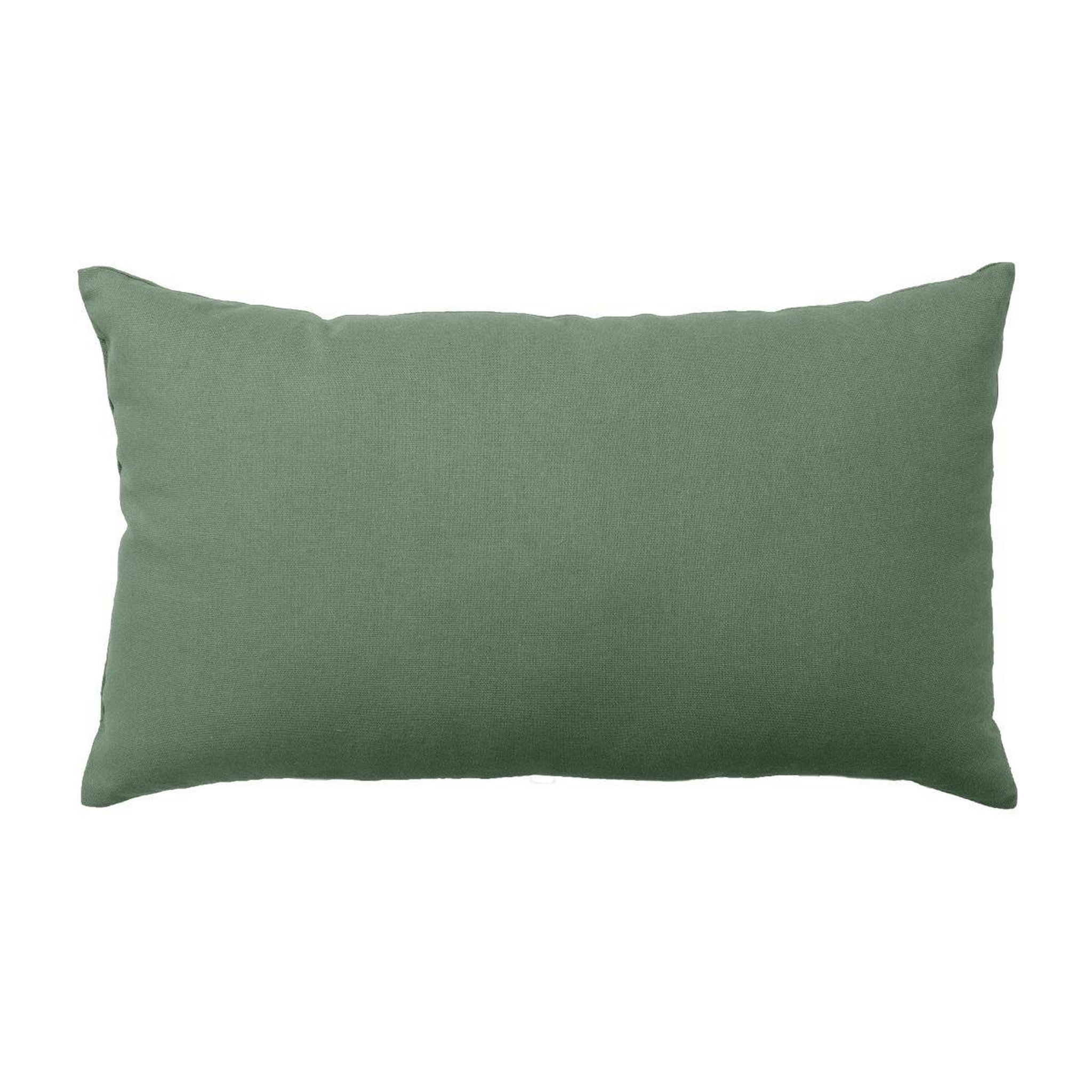 ENJOY HOME Coussin déco uni  panama  30x50cm vert argile