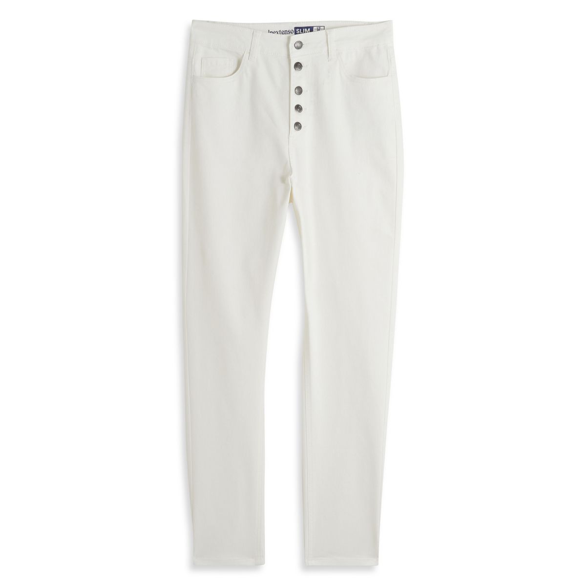INEXTENSO Jean slim blanc femme