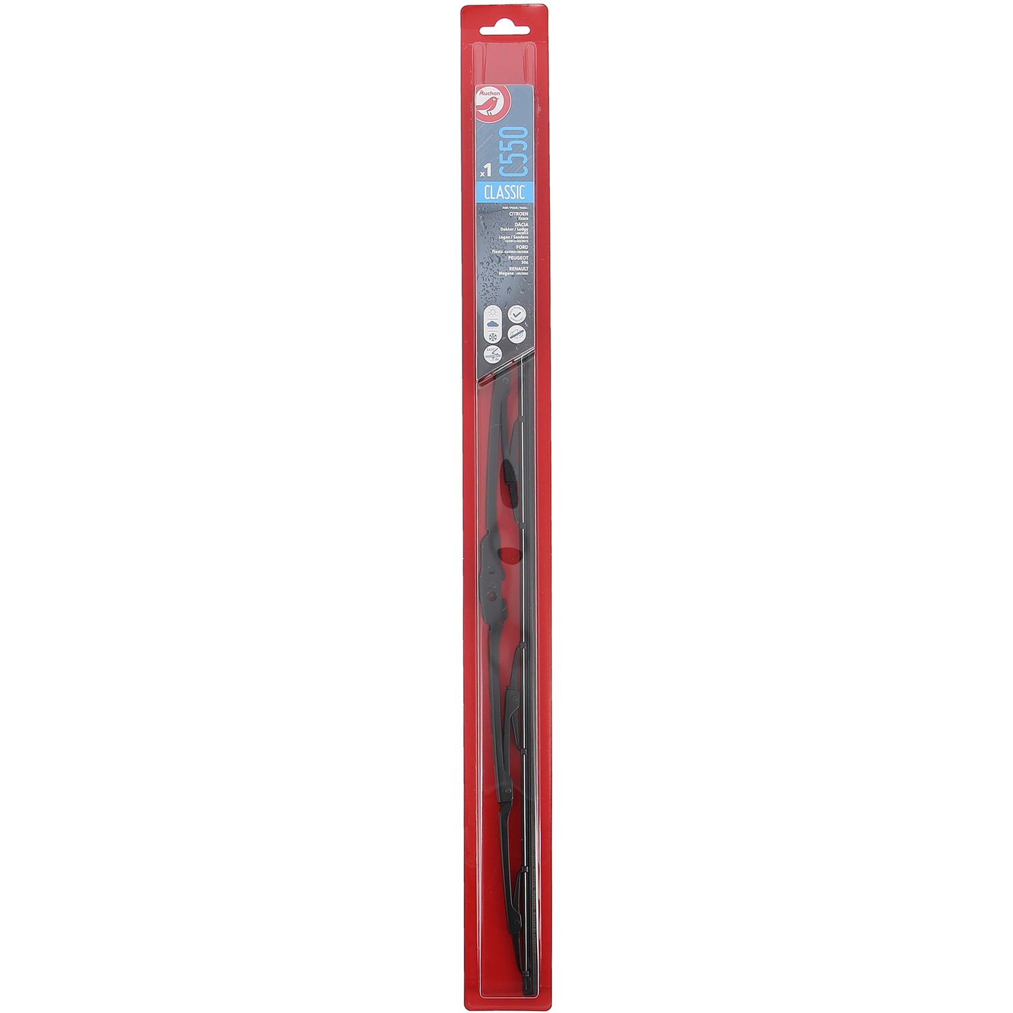 Voir la diapositive 2 : AUCHAN Balai d'essuie-glace C550 55cm pour CITROËN DACIA FORD PEUGEOT RENAULT