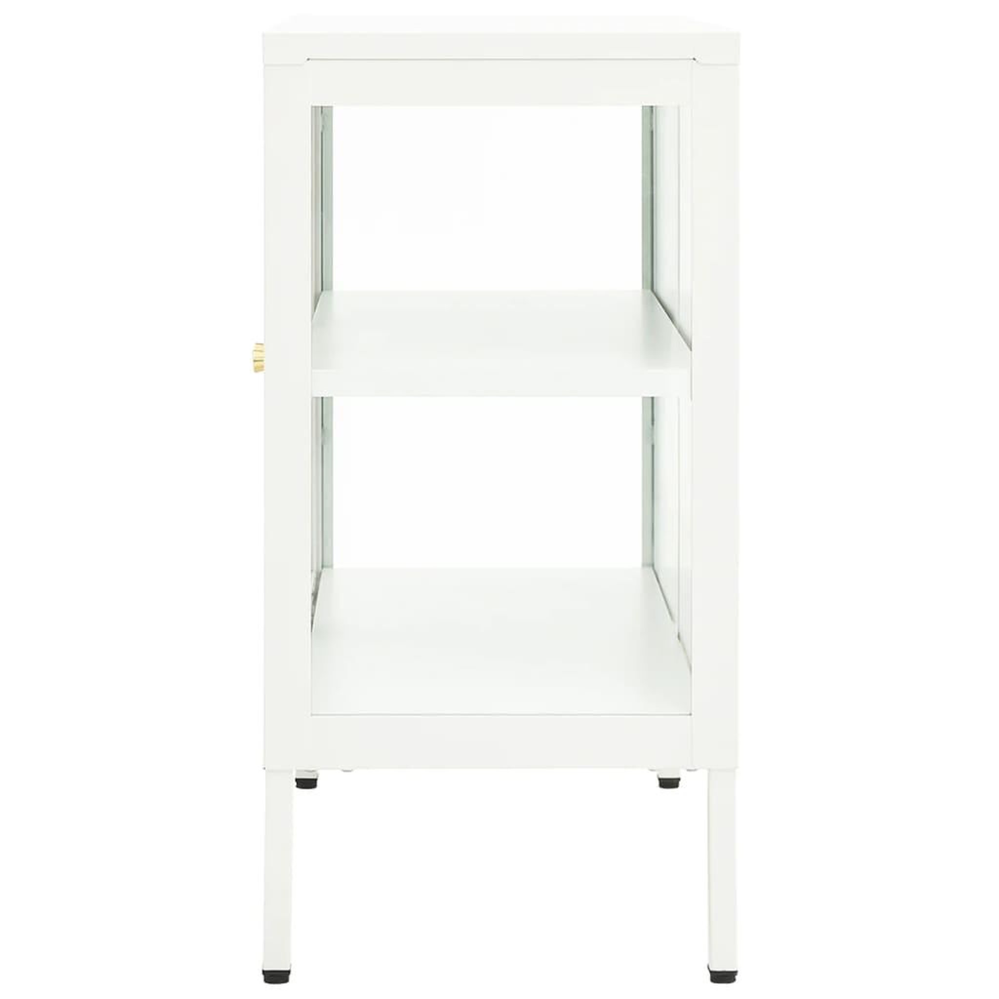 Voir la diapositive 4 : VIDAXL Buffet Blanc 70x35x70 cm Acier et verre