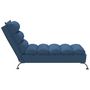 Voir la diapositive 5 : VIDAXL Chaise longue avec coussins bleu tissu