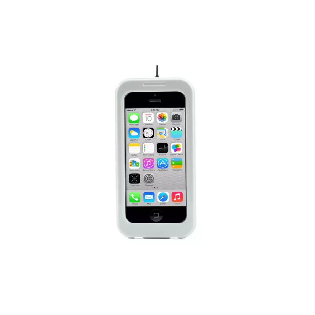 amahousse Coque silicone blanche iPhone 5/5S/SE2016 étanche joints