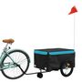 Voir la diapositive 3 : VIDAXL Remorque de vélo noir et bleu 45 kg fer