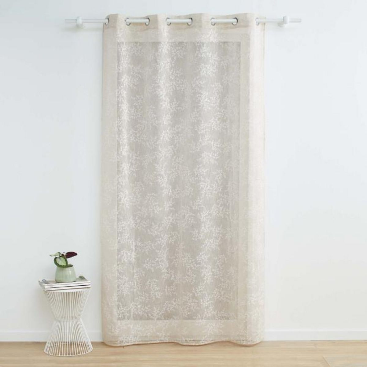 Paris Prix Rideau Voilage à Œillets  Karla  140x240cm Taupe