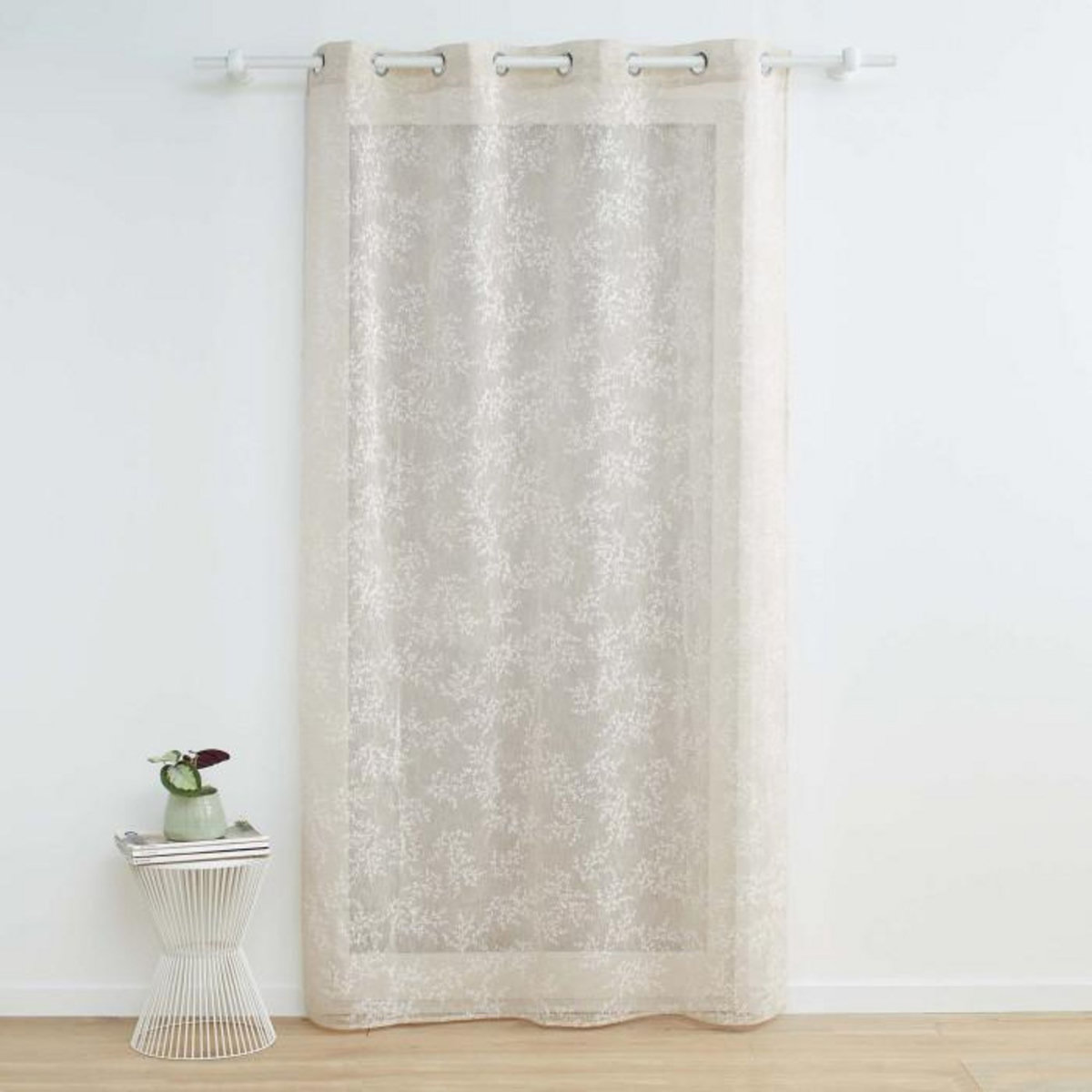 Paris Prix Rideau Voilage à Œillets  Karla  140x240cm Taupe