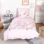 Voir la diapositive 2 : COTE DECO Parure de lit enfant Cygne - Coton 57 fils/cm² - 140 x 200 cm - Rose