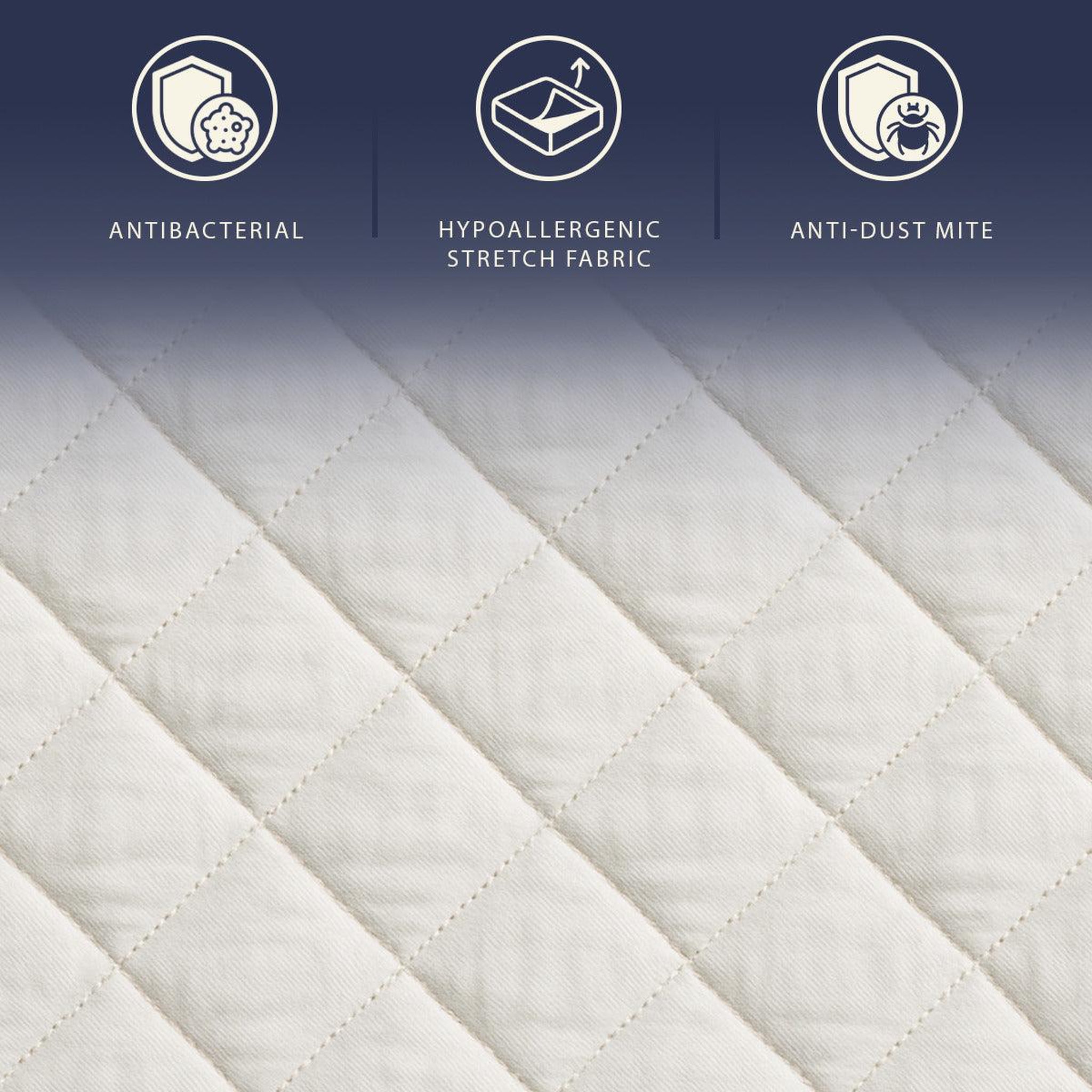 Voir la diapositive 4 : THE WHITE STONE Matelas 80x190 cm à Ressorts Ensachés & Mousse Hypoallergénique | Hauteur 24 cm | Orthopédique & Hypoallergénique | Revêtement Anti-acariens & Antibactérien | Fabriqué en Italie