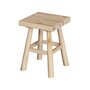 Voir la diapositive 1 : Rendez vous déco Tabouret de jardin carré en bois de teck brut H40 cm-Makam