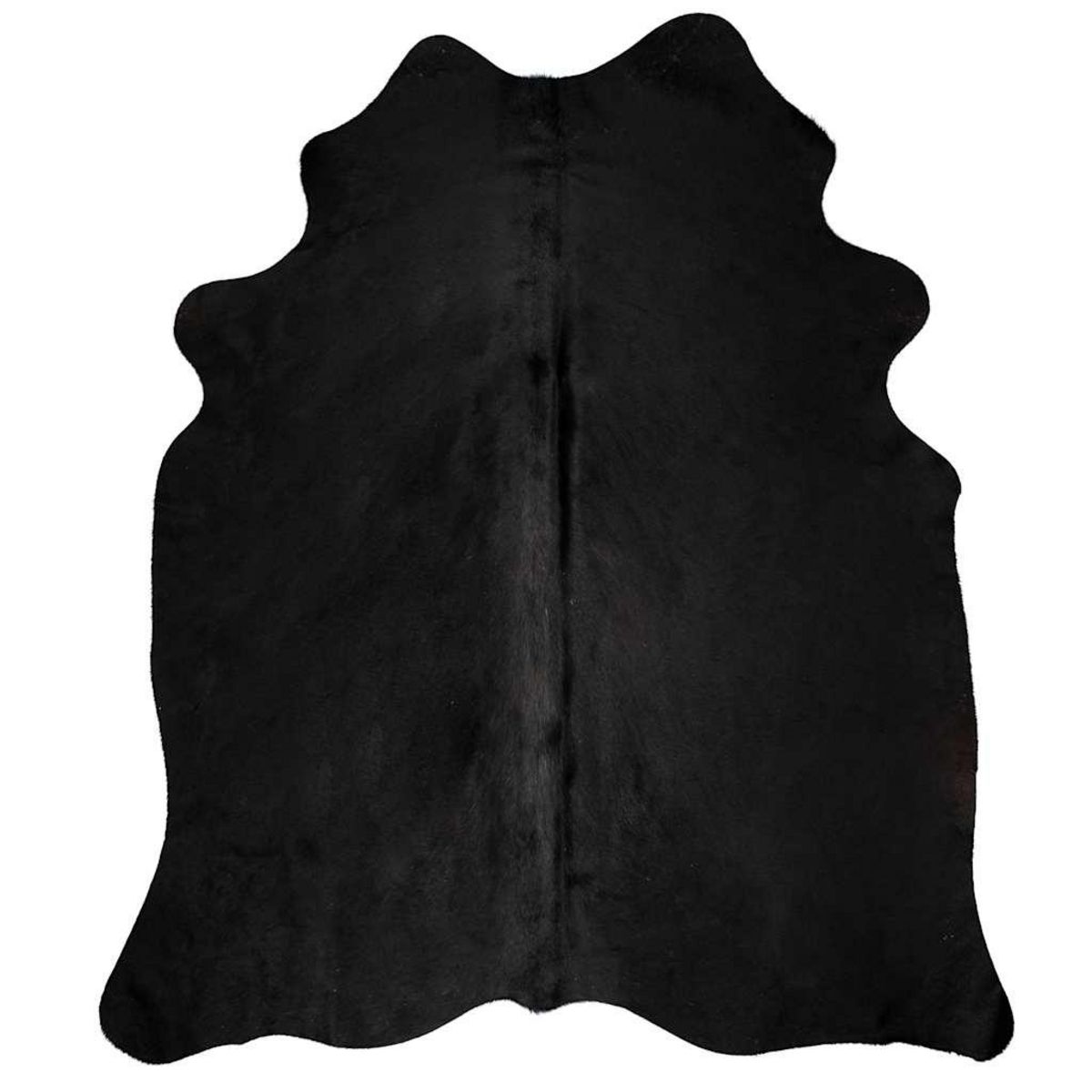 VIDAXL Tapis en peau de vache veritable noir 180x220 cm