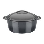 GSW Marmite fonte massive - GSW - GREY SHADOW - 24 cm - Ronde - Induction - Gris