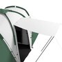 OUTSUNNY Tente de camping familiale 4-6 pers. - tente tunnel 2 grandes portes sac inclus - fibre verre polyester gris vert