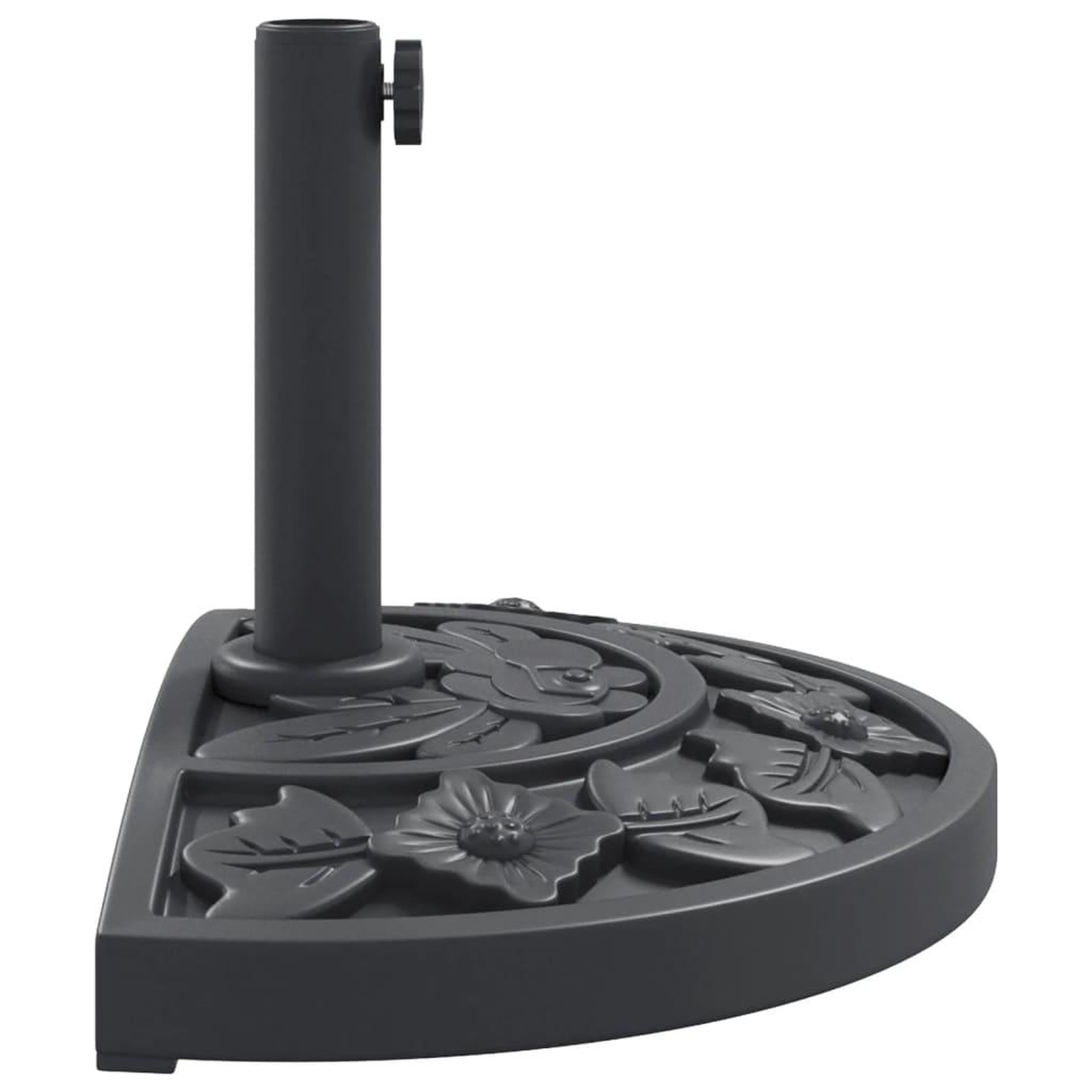 Voir la diapositive 5 : VIDAXL Base de parasol pour mats Ø38 / 48 mm 9 kg demi-rond