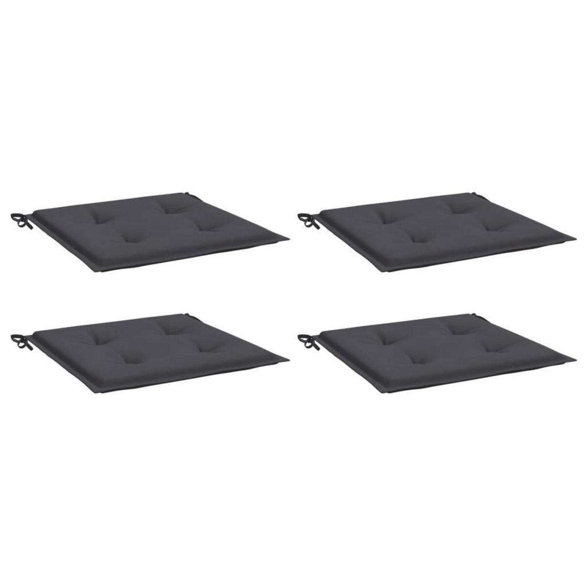 VIDAXL Coussins de chaise de jardin lot de 4 anthracite 40x40x3 cm