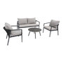Voir la diapositive 1 : SWEEEK Salon de jardin aluminium et cordes 4 places gris - Korava