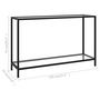 Voir la diapositive 6 : VIDAXL Table console Transparent 120x35x75 cm Verre trempe