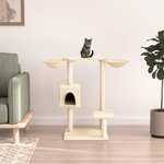 VIDAXL Arbre a chat avec griffoirs creme 82 cm