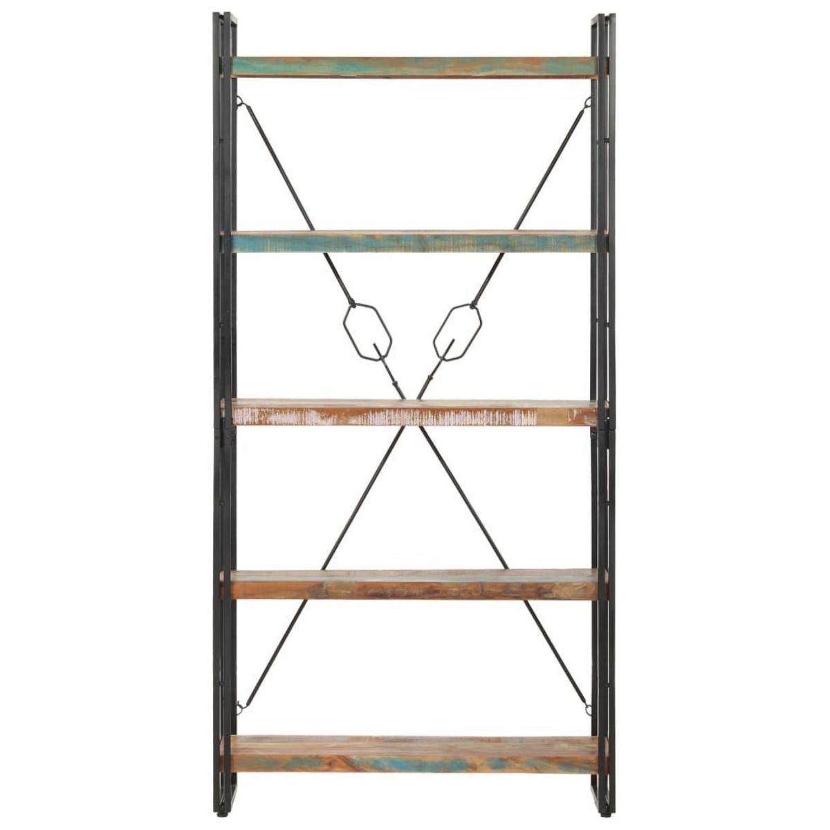 VIDAXL Bibliotheque 5 niveaux 90x30x180 cm Bois solide de recuperation