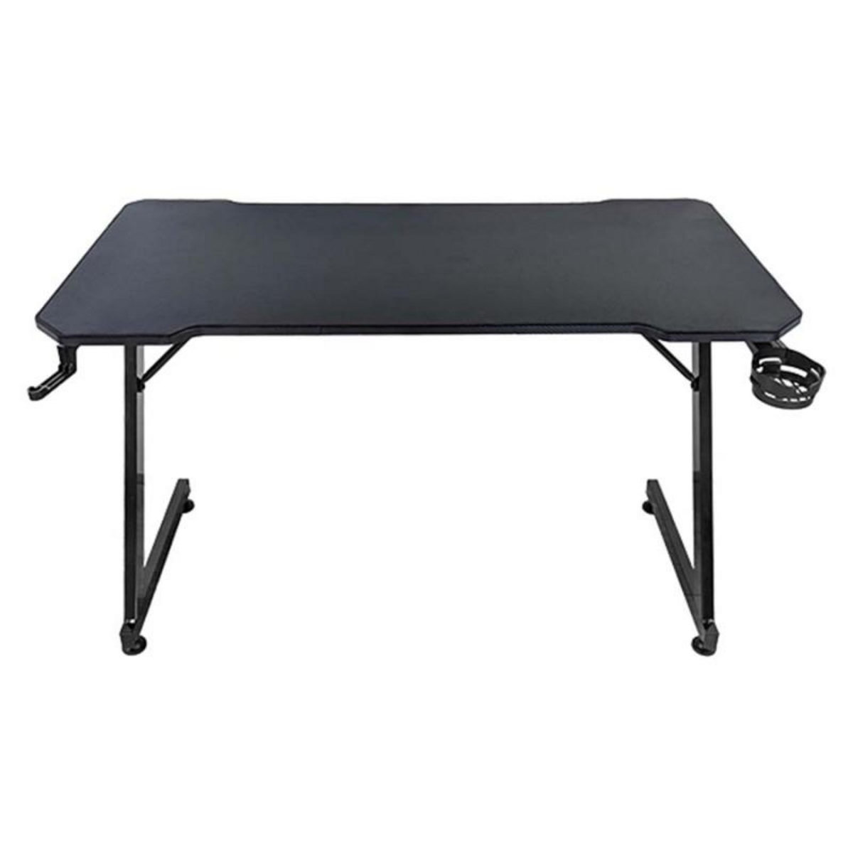 Subsonic subsonic - Bureau gaming ergonomique finition carbone, bureau gamer avec tapis de souris intégral pour PC gaming