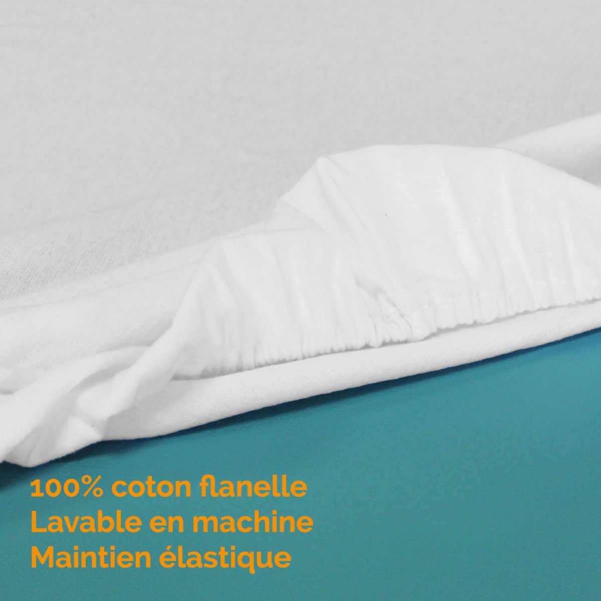 VIVEZEN Lot de 2 draps-housses pour table de massage - Flanelle - Blanc