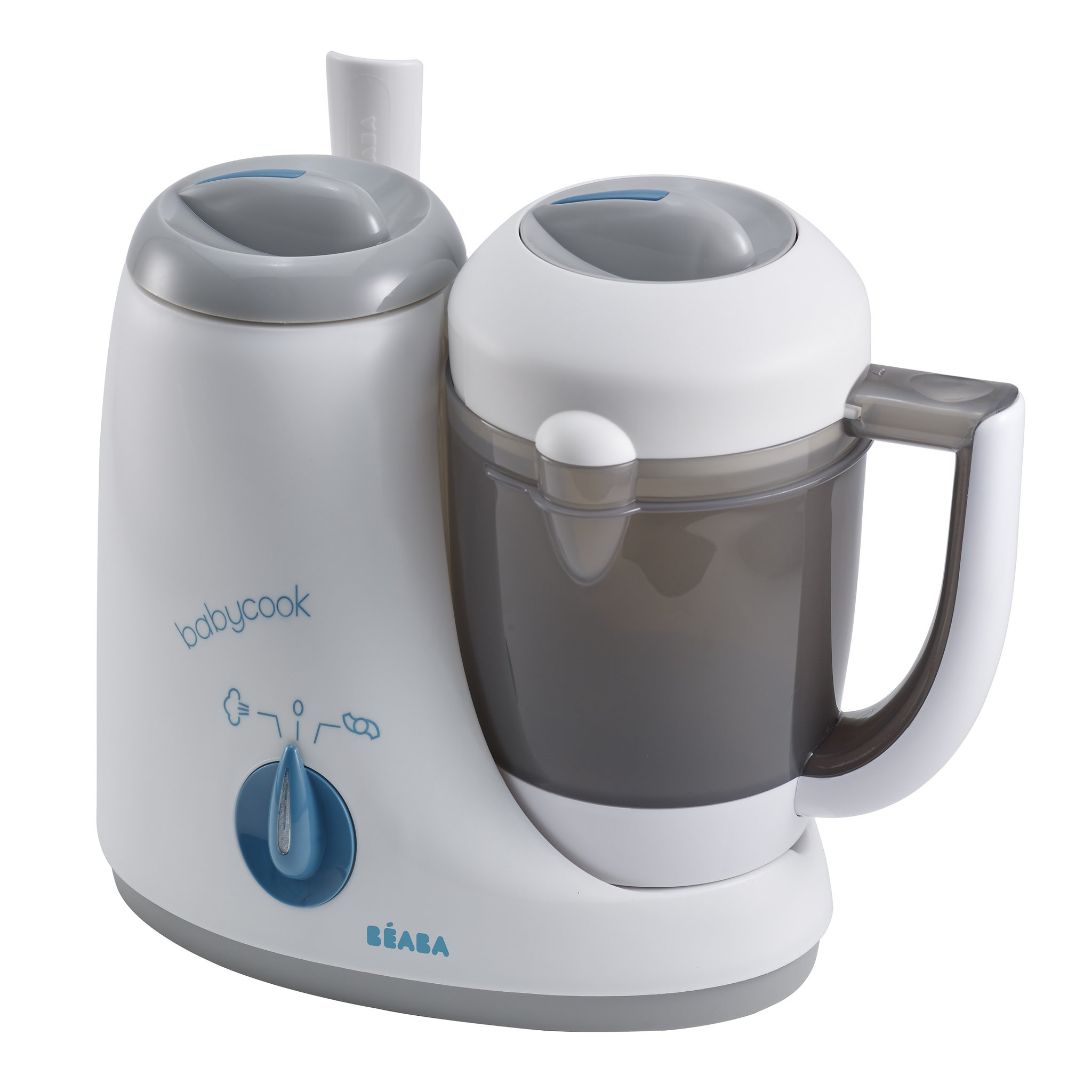 Voir la diapositive 1 : BEABA Cuiseur vapeur - mixeur BabyCook® Original gris bleu