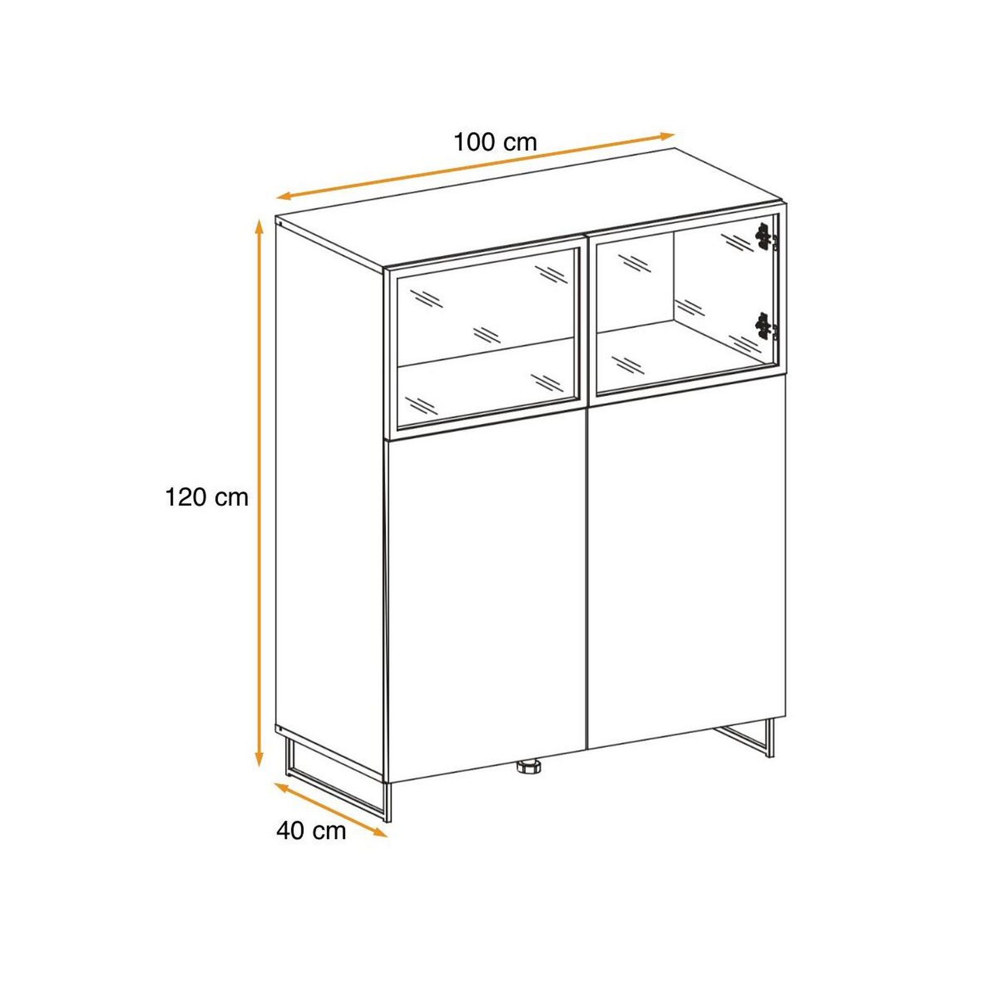 Voir la diapositive 2 : Paris Prix Buffet design 2 portes  plank  120cm naturel