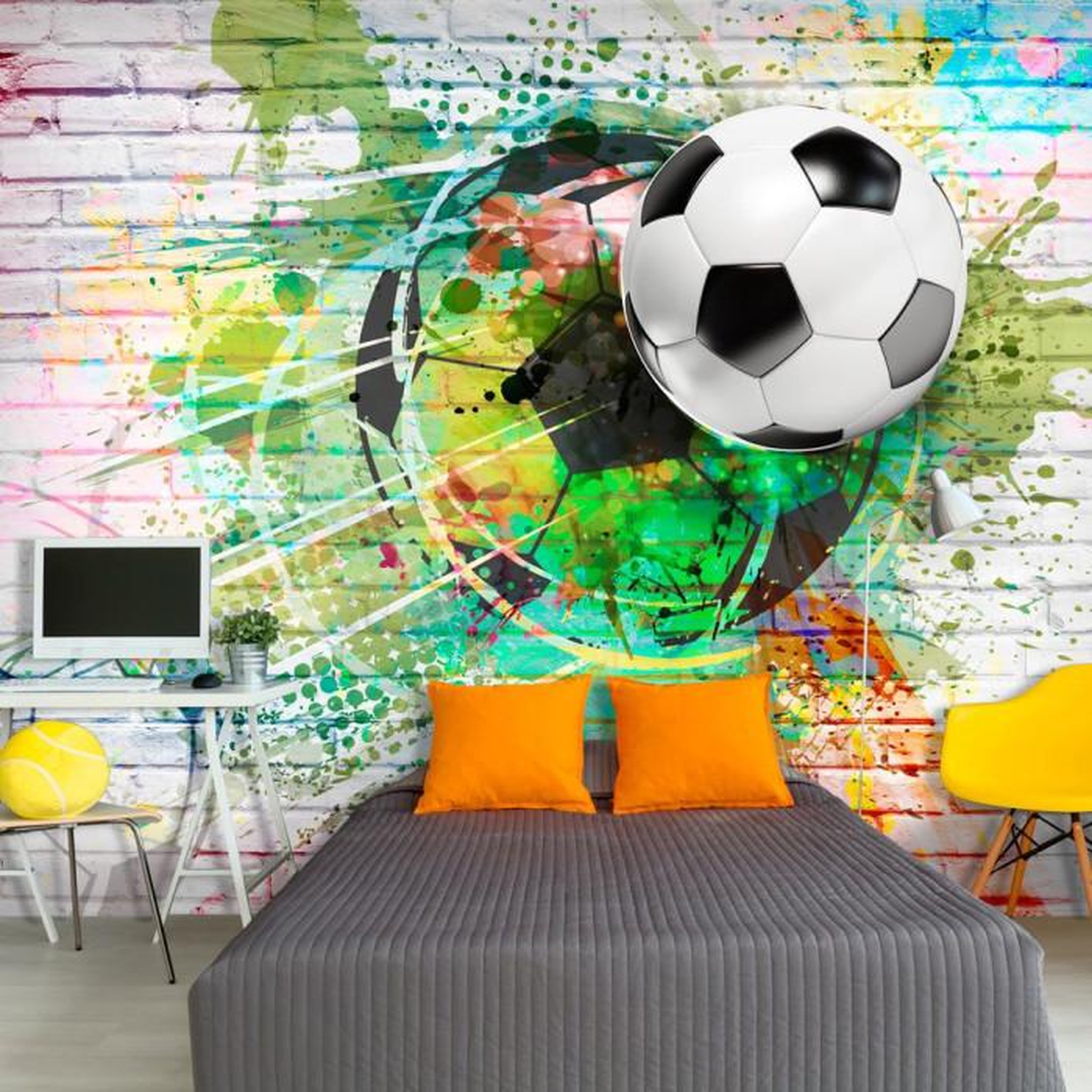 Paris Prix Papier Peint  Colourful Sport. Coloris disponibles : Multicolore