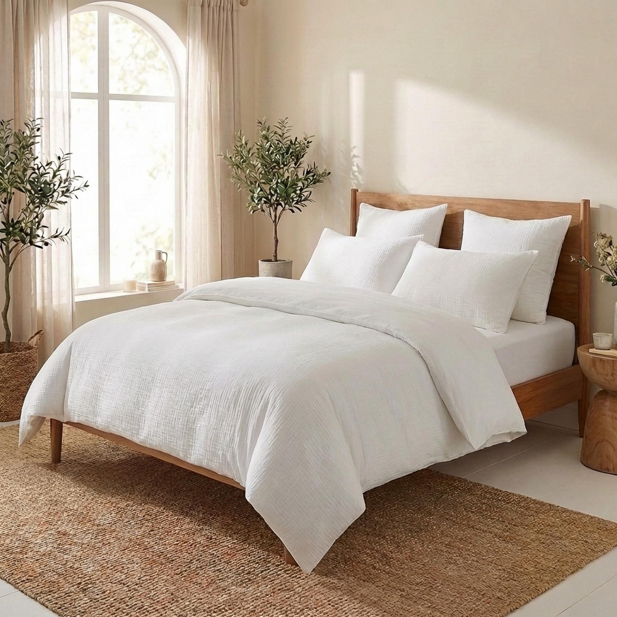 HOUSSE DE REVE Parure de lit - housse de couette + taie gaze de coton - coton 57 fils