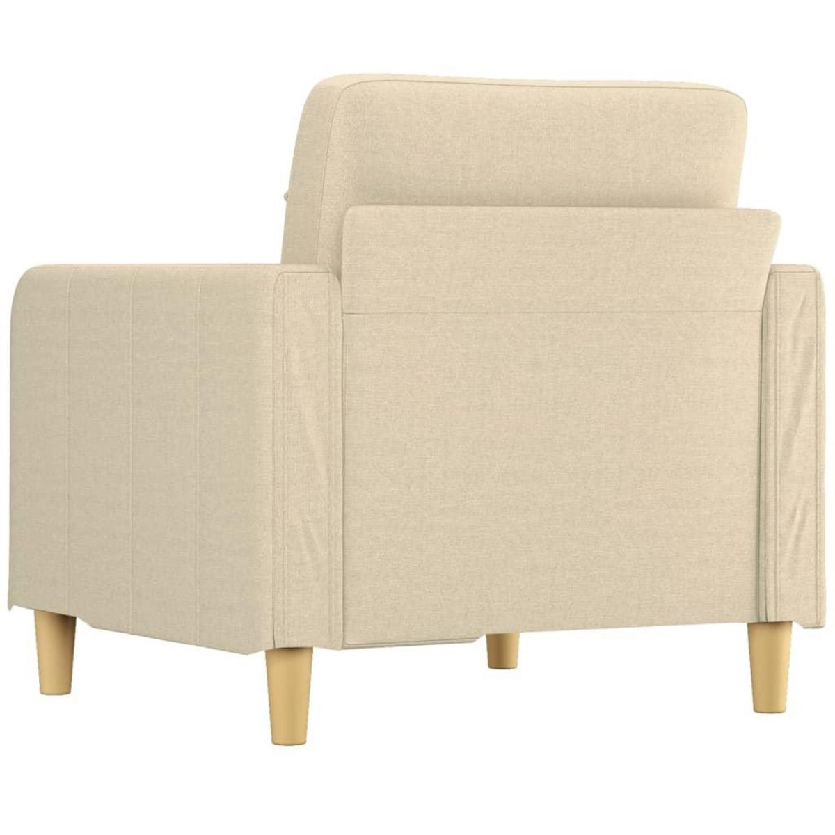 VIDAXL Fauteuil Creme 60 cm Tissu