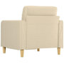 Voir la diapositive 5 : VIDAXL Fauteuil Creme 60 cm Tissu
