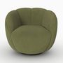 Voir la diapositive 5 : Rendez vous déco Fauteuil pivotant en velours vert - Ysé