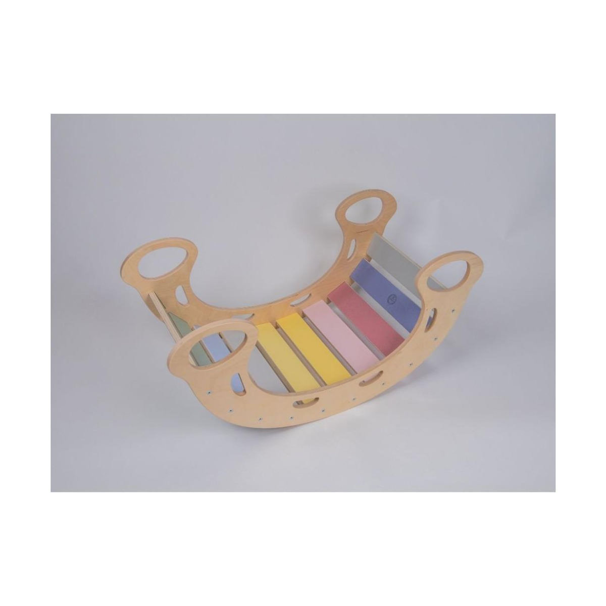 ELINELI Balançoire Montessori bois PRO 5en1 pastel