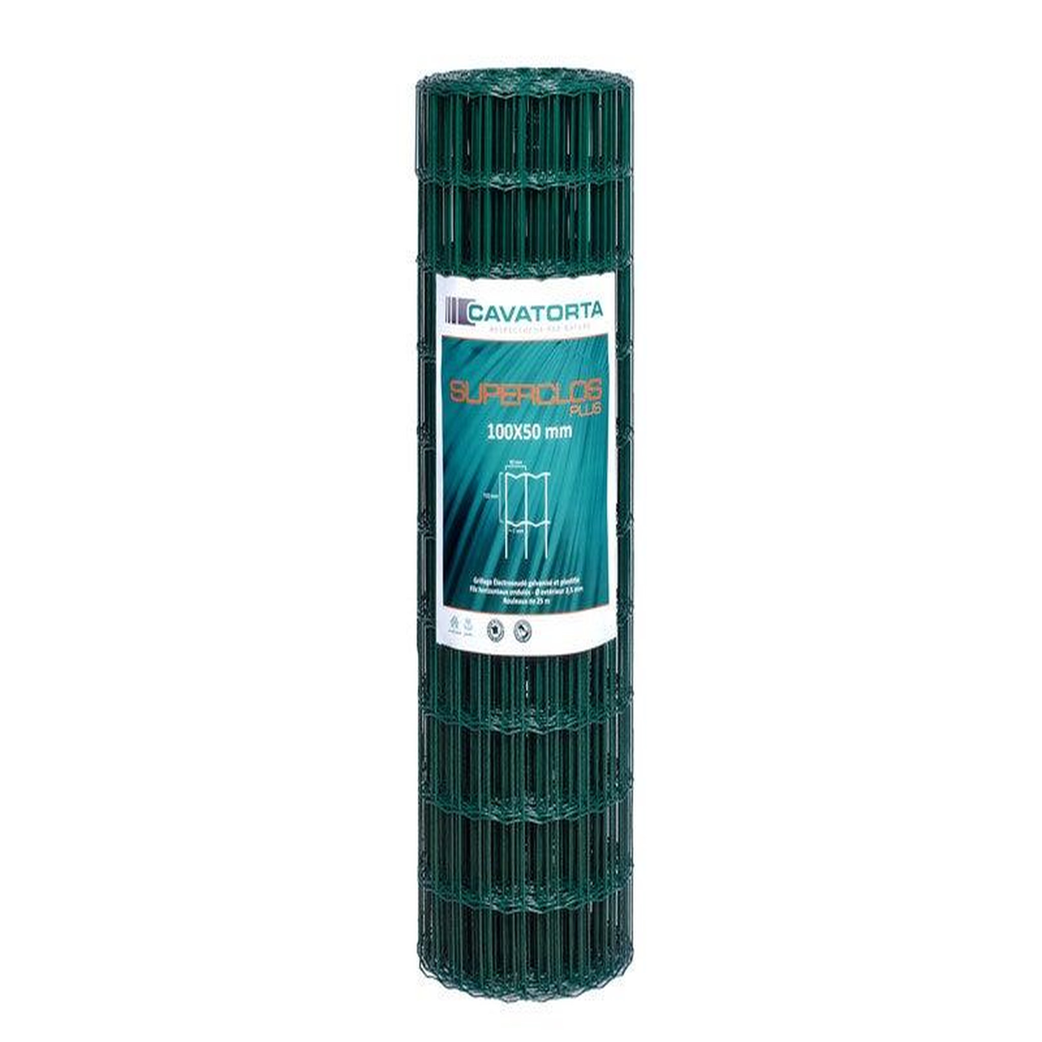 CENTRALE BRICO Grillage vert maille 100x50 h180 l25m