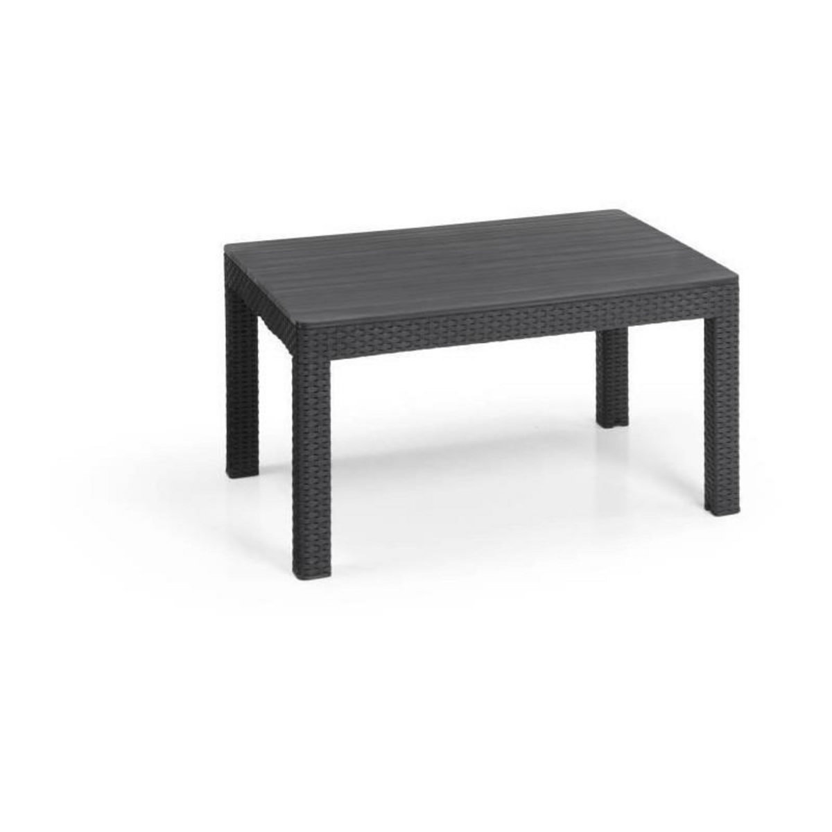 ALLIBERT by KETER ALLIBERT by KETER - Canap, dangle SanRemo 6 places imitation rotin tresse avec table basse - gris graphite
